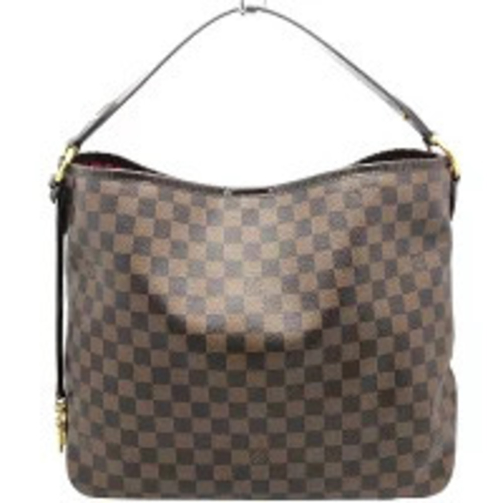LOUIS VUITTON Delightful Damier Canvas Ebene Brown Shoulder Bag Brown LV